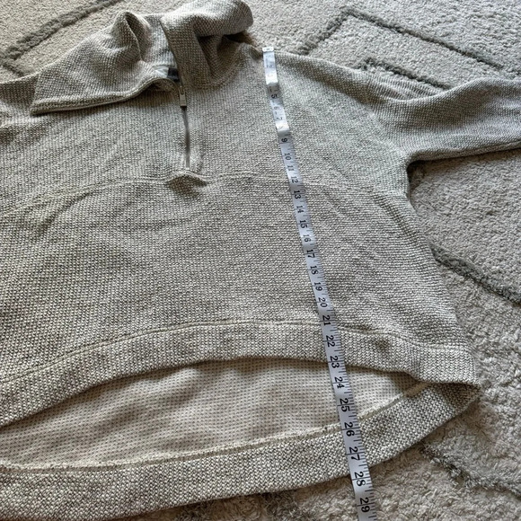 Sweaty Betty Restful Boucle quarter Zip Sweatshirt high collar Pullover gray XL - Picture 6 of 11